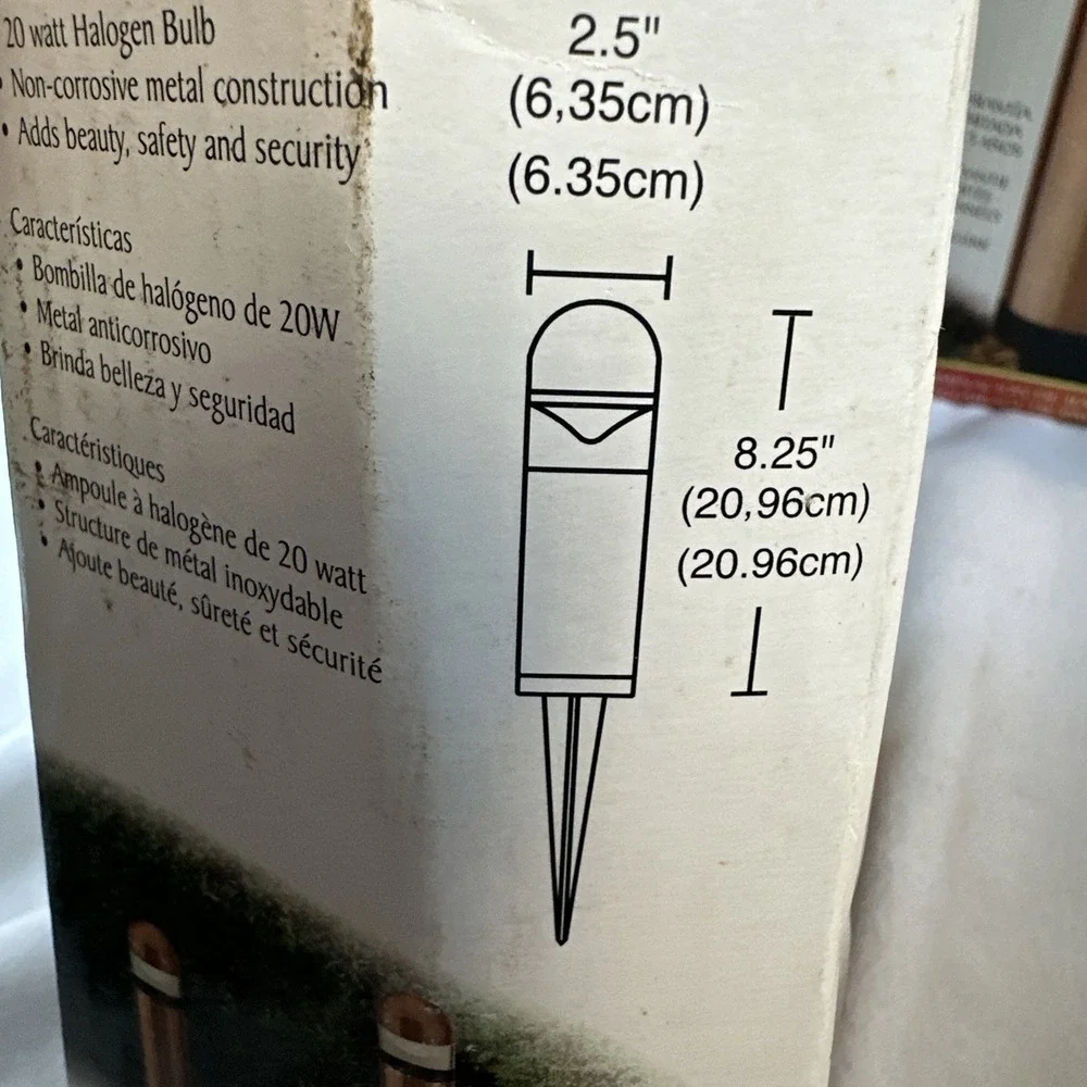 2 Intermatic CL635RK Malibu Low Voltage Metal Cap 20W Bollard Light Copper NOS